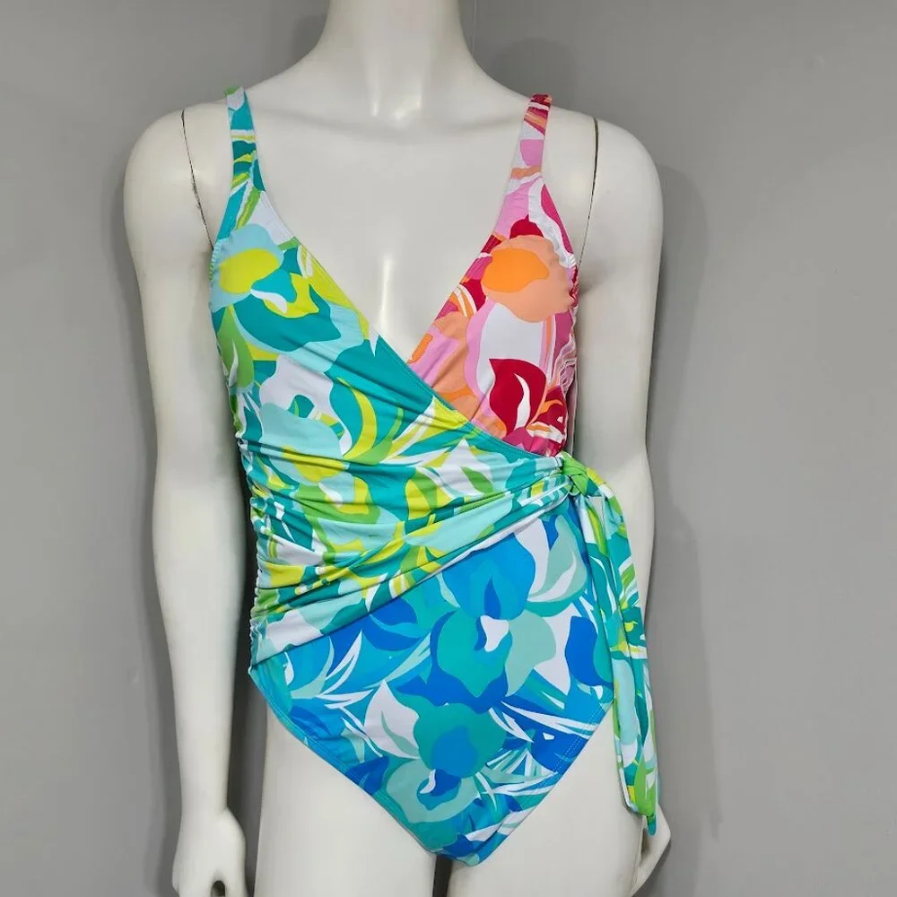 Bleu by Rod Beattie Surplice Tied One-Piece Swimsuit
